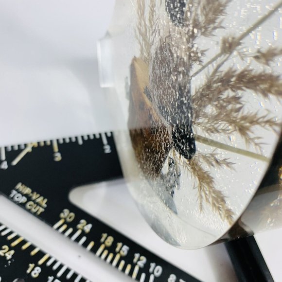 Rico Crescent Moon Lucite Duck Paperweight Figurine Wildlife Outdoor Cabin Gift - Picture 12 of 13